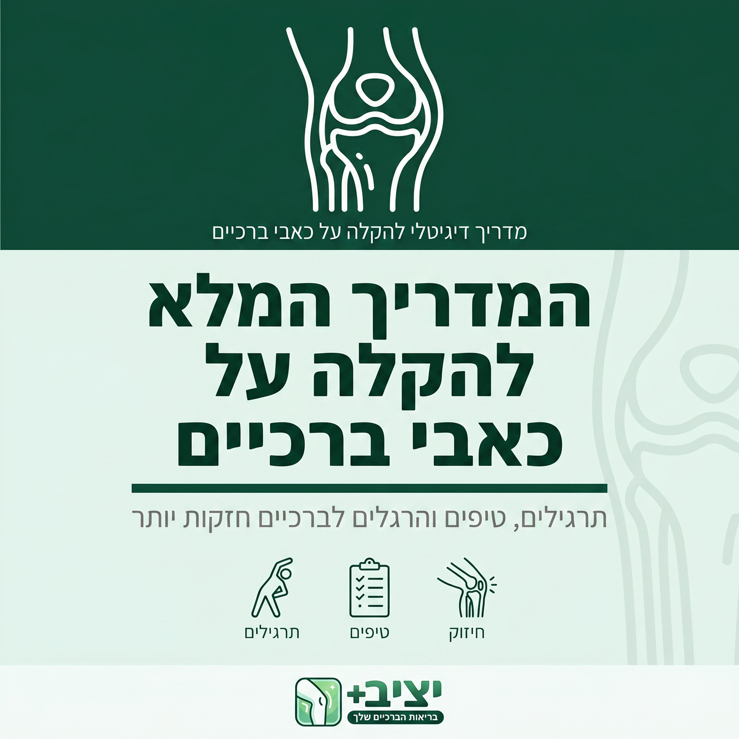 המדריך המלא להקלה על כאבי ברכיים